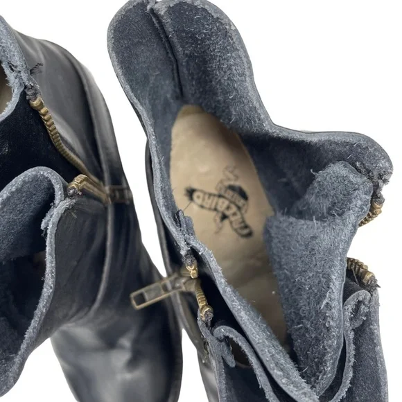 Free Bird by Steven Black Leather Bama Ankle Bootie Heels Boots Buckle Zippers 8 - Picture 11 of 12